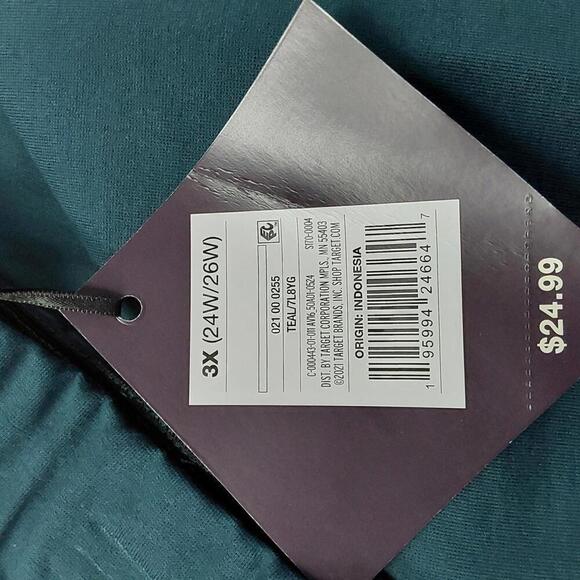 Mid Rise Skinny Ponte Pants | Ava & Viv | 3X (24W/26W) - Picture 8 of 8